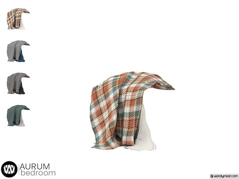 The Sims Resource - Aurum Blanket Decor Sims 4 Fall Cc, Blanket Decor, Bedroom Blanket, Sims 4 Clutter, Fall Blanket, Best Sims, Fall Wear, Autumn Clothes, Sweater Collection