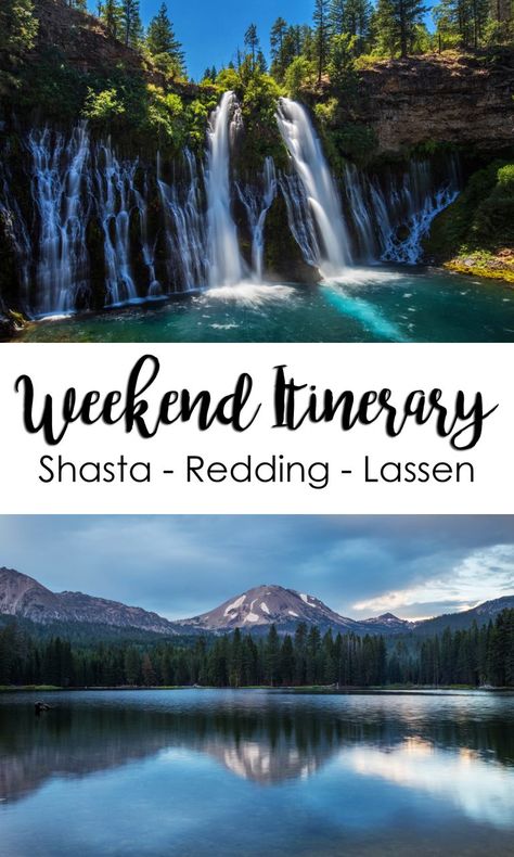 Weekend Itinerary for Redding and the Shasta-Cascade Region Northern California Fashion, Lake Siskiyou California, Shasta Lake California, Things To Do In Redding California, Mt Shasta California Things To Do, Lake Shasta California, Redding California Things To Do In, Mt Shasta California, Lassen National Park