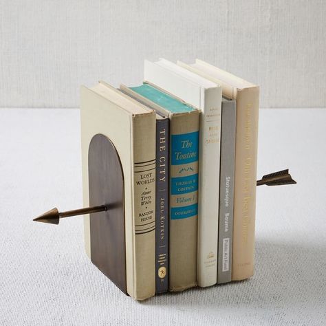 Heritage arrow bookends Plywood Furniture, Book Nooks, West Elm, New Room, Home Decor Accessories, Vermont, Decorative Objects, Home Gifts, Book Worms