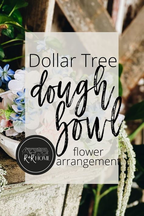 Make a beautiful Spring Dough bowl arrangement using dollar tree florals Bread Dough Bowl Decor, Summer Dough Bowl Ideas, Dough Bowl Centerpiece Summer, Summer Dough Bowl Decor, Decorating Dough Bowls, Wooden Bowls Decor Ideas, Bowl Flower Arrangement, Wooden Bowls Decor, Wood Projects Simple