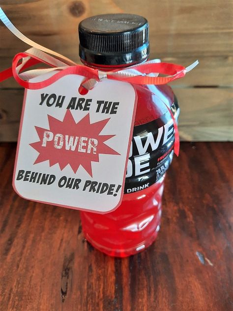 You are the Power Behind Our Pride Powerade Team Treat Tags | Etsy Volleyball Encouragement, Lockers Decorations, Football Treat Bags, Volleyball Snacks, Cheer Snacks, Cheer Treats, Team Treats, Football Treats, Football Team Gifts