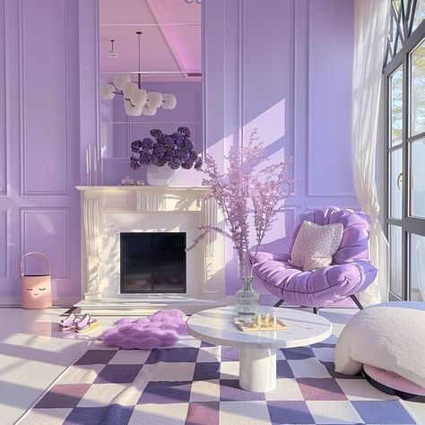 A pretty lilac room… Needs pretty things - 👉 swipe for our lilac picks 💜 Click to shop and search lilac or purple 🦄 #lilaclove #lovepurple #shopsmall #colourfulhomedecor #uniquehomedecor #aiart #aiartwork Purple Beauty Room Ideas, Lilac Beauty Salon, Lilac Architecture, Lilac Room, Lilac Wall, Nail Room Ideas, Tech Room, Room Needs, Beauty Salon Furniture