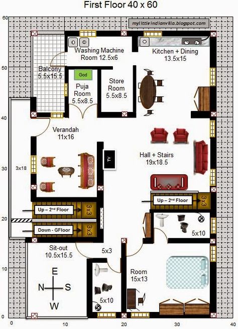 40×60 House Plans West Facing 40×60 House Plans, 40x60 House Plans, 30x50 House Plans, Best Home Plans, West Facing House, 30x40 House Plans, Duplex Floor Plans, Duplex Plans, 3d House Plans