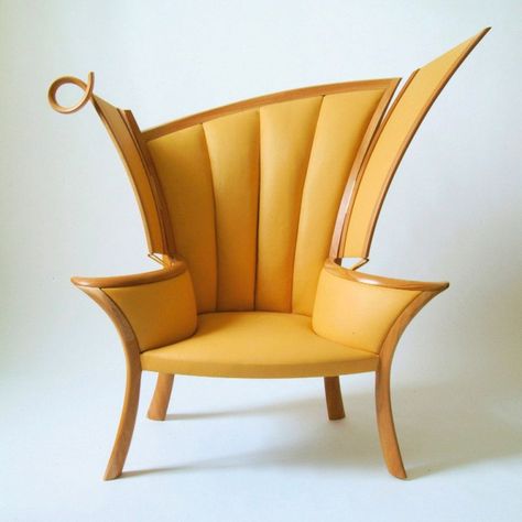 DSCF0003-53 Unusual Furniture, Yellow Chair, Unique Chair, Funky Furniture, Chaise Design, Beautiful Chair, Diy Furniture Projects, Furniture Maker, Bespoke Furniture