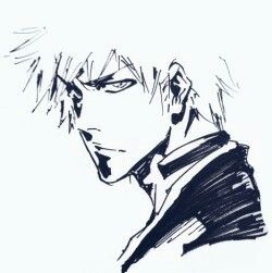 Tite Kubo Art Style, Bleach Art Style, Bleach Artstyle, Tite Kubo Art, Kubo Art, Stylized Face, Ichigo Manga, Kubo Tite, Bleach Drawing