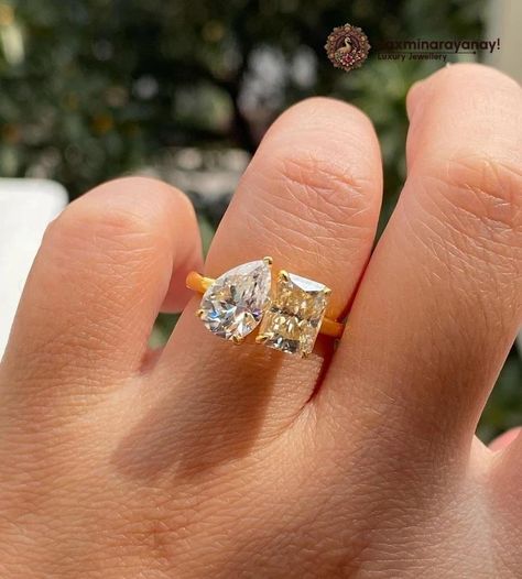 Welcome to Laxminarayanay Jewelry! 💍✨ 3.50 Ct Pear Cut Radiant Cut Moissanite Two Stone Ring, 14K Yellow Gold Toi et Moi Wedding Ring, Unique Engagement Ring, Bridal Jewelry Colorless Moissanite Ring | Yellow Gold Engagement Ring | Moissanite Anniversary Gift Ring | Moissanite Ring For Her | Moissanite Wedding Ring | Fancy Colored Moissanite Gift Ring | Dainty Proposal Ring | Solid 14K Gold Ring Gift On | 10k Gold Ring | Birthday Gift | Moissanite Personalized Ring | Emerald Cut Proposal Ring | Yellow Stone Engagement Ring, Yellow Stone Rings, Two Stone Ring, Yellow Engagement Rings, Blood Diamond, Zierlicher Ring, Vintage Style Rings, Platinum Jewelry, Canary Yellow