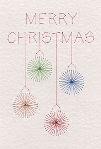 Free Merry Christmas baubles pattern added at PinBroidery | Prick And Stitch Is My Craft Embroidery Cards Pattern, Embroidery Cards, Sewing Cards, Stitching Cards, String Art Patterns, Embroidery Christmas, 카드 디자인, Card Pattern, Paper Embroidery