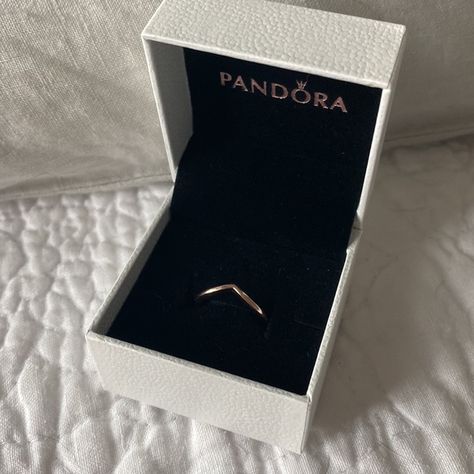 Pandora Rose Gold Wishbone ring Pandora Rose Gold, Wishbone Ring, Pandora Rose, Pandora Rings, Stackable Ring, Pandora Jewelry, Ring Shopping, Ring Size, Size 4