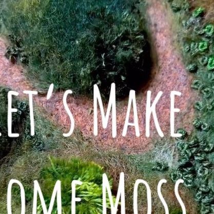 Ashley Gibson on Instagram: "Mossy things ✨🌿🌱 . . . #moss #embroidery #fiberart #felting #wool #artdoll #whimsical #fantasy #magicalmakers #mushling #fae" Moss Embroidery Tutorial, Moss Embroidery, 2d Felting, Felt Mushroom, Textile Art Embroidery, Wool Felting, James Webb, Log House, Felting Wool