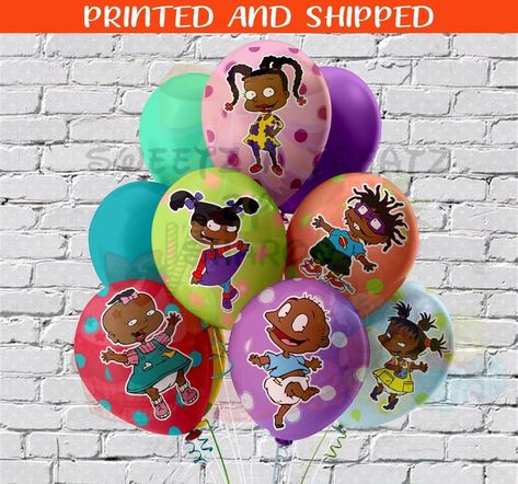 Rugrats Birthday Party, Balloon Stickers, Princess Balloons, Baby Shower Party Themes, Birthday Goodie Bags, Twins 1st Birthdays, 1st Birthday Party Themes, Mylar Balloons, Party Packages