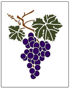 Grape Drawing, Frida Art, Leaf Stencil, Glass Engraving, Wine Signs, Church Banners, Grape Leaf, Wall Stencil, Silhouette Stencil