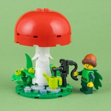 Small Lego Builds, Lego Fairy, Lego Garden, Lego Zoo, Lego Botanical, Lego Dnd, Lego Scenes, Lego Design Ideas, Lego Head