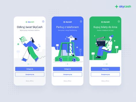 Hi folks!👋🏻  How is your Monday? Today I would like to show you my new illustrations for SkyCash redesign app. Do you like it? Which one do you like the most?  Press "L" to show us some love 💕  ---... Ux Trends, Desain Ui, Simple Drawings, Splash Screen, App Design Inspiration, App Interface, Ui Design Inspiration, Ui Inspiration, User Interface Design