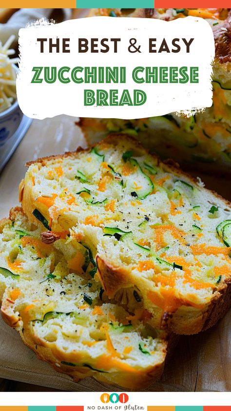 Cheesy Zucchini Bread Cheesy Jalapeño Zucchini Bread, Zucchini Cheese Bread Recipes, Savoury Zucchini Bread, Zuchini Baking Recipes Easy, Savory Zucchini Bread Recipes, Breaded Zucchini Baked, Zucchini Cheddar Bread, Savory Quick Bread Recipes, Zucchini Recipes Bread