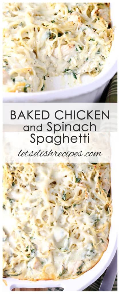 Chicken Spinach Spaghetti, Creamy Baked Pasta, Spinach Spaghetti, Spaghetti With Spinach, Chicken Spinach Pasta, Yummy Pasta, Spaghetti Dinner, Chicken Alfredo Recipes, Chicken Alfredo Pasta