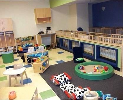 Infant 2 Classroom, Baby Classroom Ideas Daycares, Orphanage Ideas, Daycare Floor Plans, Daycare Center Ideas, Infant Room Ideas, Daycare Room Design, Infant Room Daycare, Infant Toddler Classroom