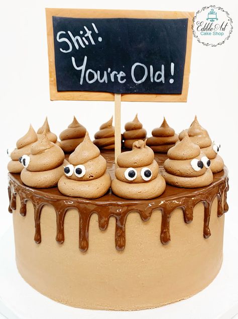 Male Bday Cake For Men, Funny Old Birthday Cake, Poo Emoji Birthday Cake, Funny 80th Birthday Cake, Funny Birthday Cake For Husband, 27th Birthday Cake For Him, 40th Birthday Cake For Man, 40th Birthday Cake For Men Funny, Birthday Cake For 30 Year Old Man