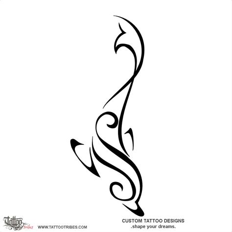 Stylized Tattoo, Dolphin Tattoos For Women, Dolphin Tattoo Ideas, Dolphin Tattoo Simple, 2 Dolphin Tattoo, Delfino Tattoo, Simple Dolphin Tattoo, Dolphin Tail Tattoo, Vector Animals