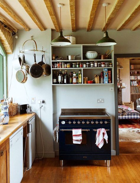 Granny Kitchen, Ottoman As Coffee Table, Amanda Brooks, Real Kitchens, Eclectic Cottage, Farm Kitchen, Kitchen Stove, Stove Oven, Cottage Kitchen