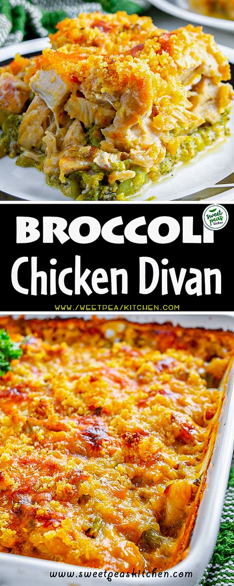 Broccoli Chicken Divan Chicken Devan, Broccoli Chicken Divan, Chicken Broccoli Divan, Casserole Broccoli, Chicken Broccoli Bake, Chicken Divan Recipe, Broccoli And Chicken, Chicken Divan, Cream Of Broccoli Soup