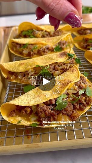 Best Taco Recipes Ground Beef, Mexican Party Food Table, Crispy Tacos Recipes, Ground Beef Tacos Recipes, Tacos Recipes Beef, Baked Beef Tacos, Mexican Tortillas, Tortilla Taco, Taco Recipes Ground Beef