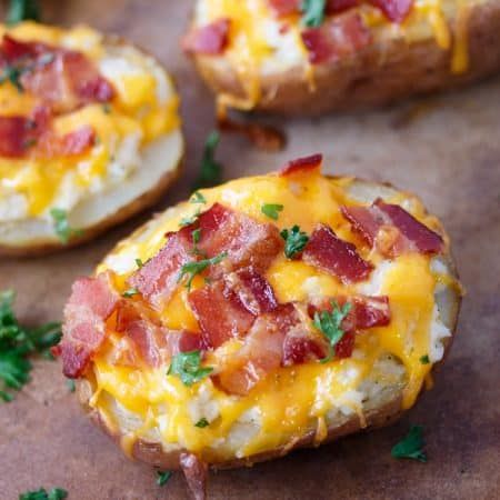 Twice Baked Cheesy Bacon Ranch Potatoes Potato Halves Baked, Bacon Cheese Potatoes, The Cozy Cook, Cozy Cook, Bacon Ranch Potatoes, Potato Filling, Stuffed Potatoes, Ranch Potatoes, Twice Baked Potatoes Casserole