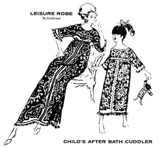 Vintage Pattern Marketplace: 1960's Fashions by Fieldcrest - Mother Daughter Robes From Towels - Free Patterns Diy Robe Pattern, Beach Towel Dress, Artsy Projects, 60s Vintage Fashion, Tiki Oasis, Towel Poncho, Terry Cloth Dress, Terry Cloth Robe, 1960 Fashion