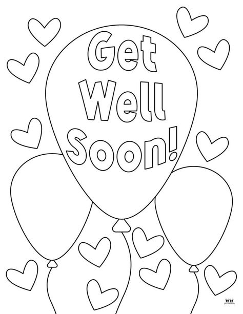 Get Well Soon Printable Cards Free, Get Well Coloring Pages Free Printable, Get Well Coloring Pages, Free Get Well Cards, Get Well Soon Coloring Pages, Diy Cards Get Well, Sleeping Beauty Coloring Pages, Whale Coloring Pages, Well Pictures