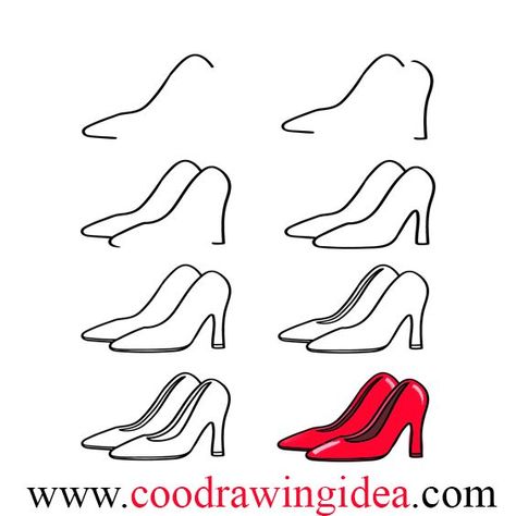 #stepbystepdrawing #cooldrawing #drawingforkids #easydrawing #drawingtutorialeasy #easydrawingforkids #drawingforbeginners #drawing How To Draw High Heels Step By Step, How To Draw A High Heel, How To Draw Heels Step By Step, How To Draw High Heels, High Heel Drawing, High Heels Illustration, Heels Painting, Heel Drawing, How To Draw Heels