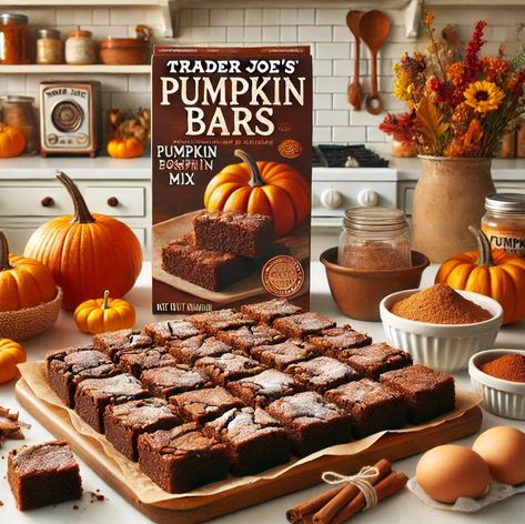 Trader Joe’s Pumpkin Bread Mix Hack: Turn It Into Irresistible Brownie Bars Trader Joe’s Pumpkin Bread, Pumpkin Bread Mix, Fall Bake Sale, Pumpkin Bread Muffins, Dessert Hacks, Pumpkin Brownies, Brownie Bars, Traditional Pumpkin, Thanksgiving Food Desserts