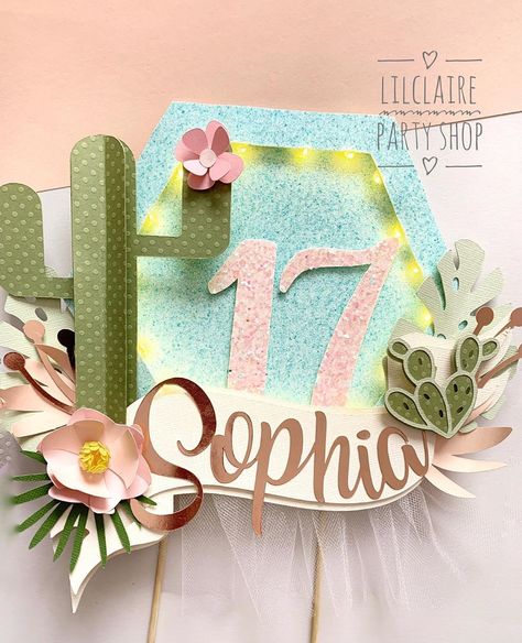 Cactus Cake Topper, Cactus Light, Cactus Cake, Cactus Party, Diy Cake Topper, Party People, Diy Cake, Party Shop, Birthday Ideas