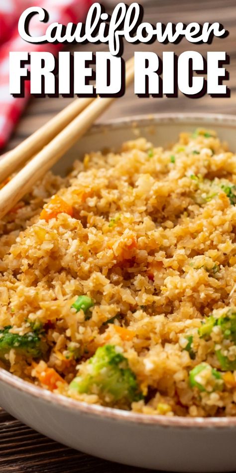 Rice Video, Cauliflower Fried Rice Recipes, Cauliflower Fried, Frozen Cauliflower Rice, Healthy Easter, Cauliflower Rice Recipes, Chicken Shrimp, Rice Recipes For Dinner, Easy Cauliflower