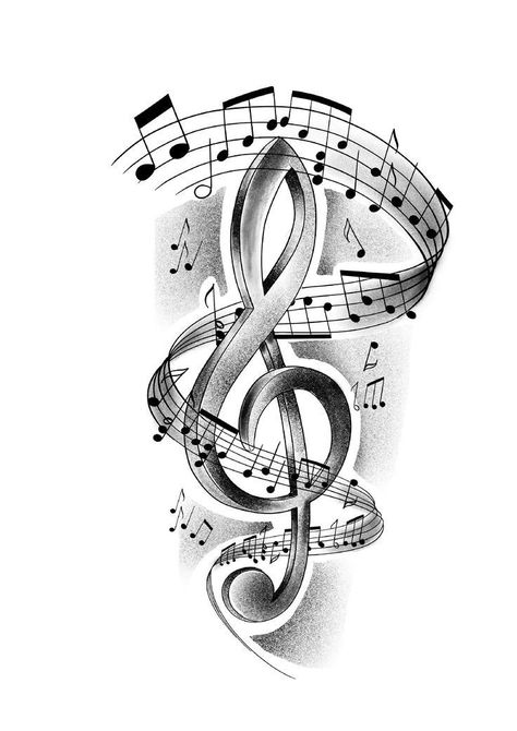 Sheet Music Tattoo Sleeve, Notes Tattoo Design, Music Notes Tattoo Designs, Tattoo Nota Musical, Music Note Tattoo Designs, Music Themed Tattoos, Music Notes Tattoos, Music Note Drawing, Music Notes Aesthetic