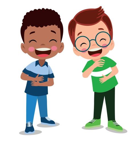 cute little boy laugh together with friend Three Friends Cartoon, Grandparents Cartoon, Boys Drawing, Laugh Together, Friend Cartoon, Three Boys, Three Friends, Cartoon Drawings, Premium Vector