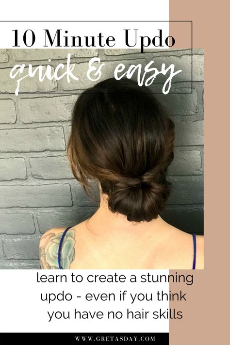 Diy Updo For Shoulder Length Hair, Easy Wedding Up Dos For Medium Hair, Layered Updos Easy, Should Length Updo Hair Tutorials, Easy Updos Thick Hair, Simple Updos For Thinner Hair, Simple Updo Shoulder Length Hair, Wedding Guest Shoulder Length Hairstyles, At Home Updos For Medium Length Hair