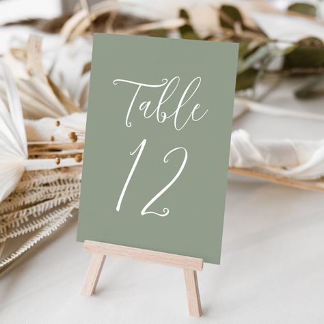 Sage Green Wedding Table, Elegant Wedding Table Numbers, Green Wedding Table, Table Numbers Wedding Elegant, Green Moodboard, Unique Wedding Invitation Wording, Table Numbers Wedding Diy, Elegant Wedding Table, Wedding Invitation Message