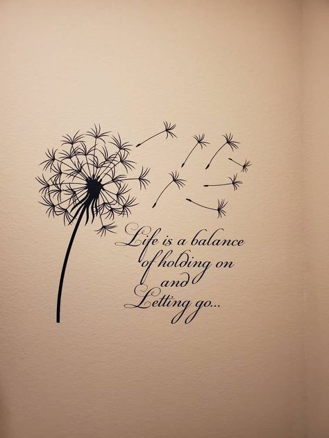 Dandelion Wall Decal, Dandelion Tattoo, Quote Life, The Words, Wall Decal, Letting Go, Dandelion, Life Is, Quotes