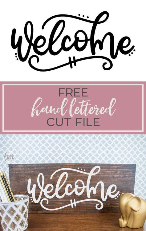 Free Welcome Svg, Welcome Svg Free, Welcome Lettering, Welcome Svg, Free Cricut, Cricut Tips, Art Cut, Image Svg, Cricut Fonts