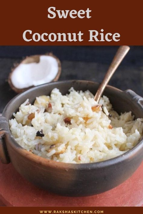 Sweet Coconut Rice, Garlic Rice Recipe, Garlic Rice Recipes, Healthy Rice Recipes, Holi Recipes, Coconut Rice Recipe, Indian Rice Recipes, Corn Cheese, Garlic Rice