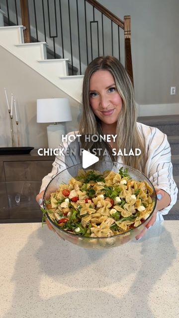 Hot Honey Pasta Salad, Buffalo Chicken Pasta Salad, Buffalo Chicken Pasta, Mediterranean Diet Meal Plan, Pasta Salad Dressing, Chicken Pasta Salad, Honey Chicken, Fresh Mozzarella, Honey Mustard