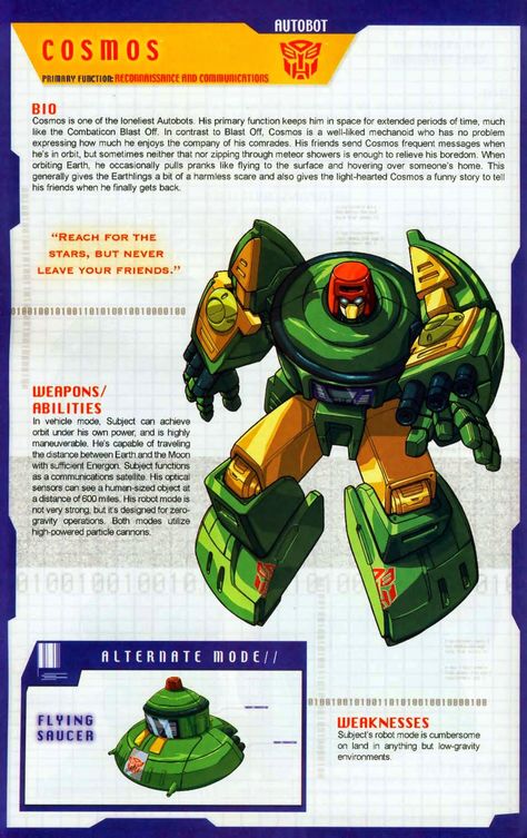 Transformer of the Day: Cosmos Transformers Generation 1, Michael Bay, Transformers Design, Transformers Autobots, Transformers Comic, Transformers Characters, Earth Orbit, Transformers G1, Transformers Toys