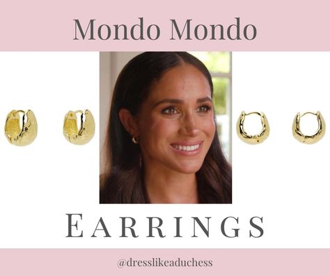 Meghan Markle Mondo Mondo Earrings Meghan Markle Earrings, Missoma Jewellery, Meghan Markle, Santa Barbara, Cosmopolitan, Gold