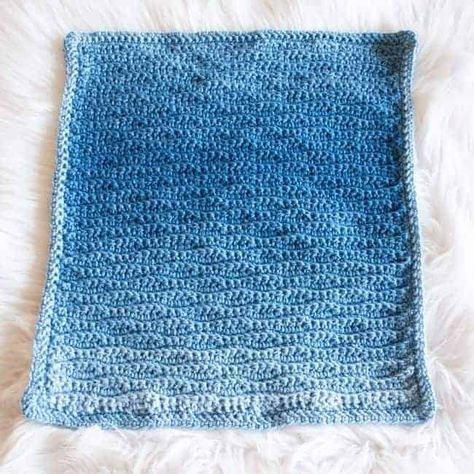 Blue Gradient Crochet Blanket, Red Heart Super Saver Ombre Patterns, Ombre Baby Blanket Crochet, Center Start Crochet Blanket Pattern, Ombre Crochet Blanket Pattern, Ombre Yarn Crochet Patterns, Ombre Crochet Blanket, Quilts Crochet, Amanda Crochets