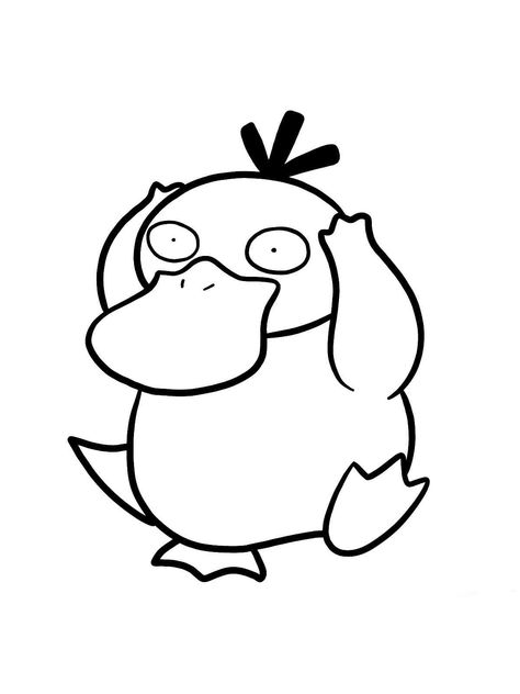 Pokemon Psyduck coloring pages - Free Printable Psyduck Drawing, Draw Book, Pokemon Drawing, Pokemon Painting, Pokemon Sketch, Arte Sailor Moon, Coloring Pages Inspirational, Pokemon Tattoo, Dinosaur Coloring Pages