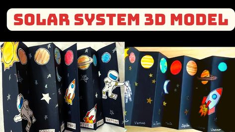 How to make beautiful solar system project on chart Diy Solar System Project, Solar System Project, Diy Solar System, Chart Paper, Solar System Projects, Paper Craft For Kids, Venus And Mars, Project For Kids, Diy Solar