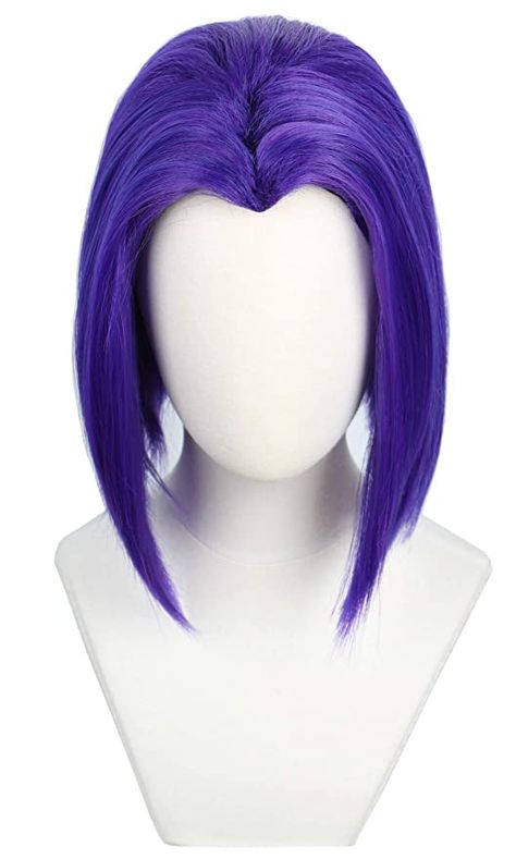 Amazon.com: Codeven Short Hair Wigs Halloween Costume Cosplay Wig for Women (purple) : Clothing, Shoes & Jewelry Star Fire Cosplay, Short Purple Hair, Raven Cosplay, Good Quality Wigs, Hair Nets, Purple Halloween, Quality Wigs, Short Hair Wigs, Best Wigs