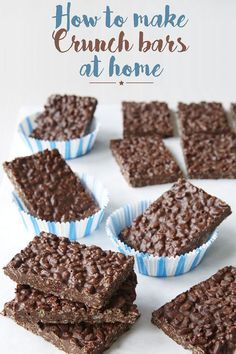 Puffed Rice Snacks, Puffed Brown Rice Recipes, Chocolate Krispies, Chocolate Crunch Bars, Rice Chocolate, Crunch Bars Recipe, Joy Bauer Recipes, Cereal Mix, Crunch Bars