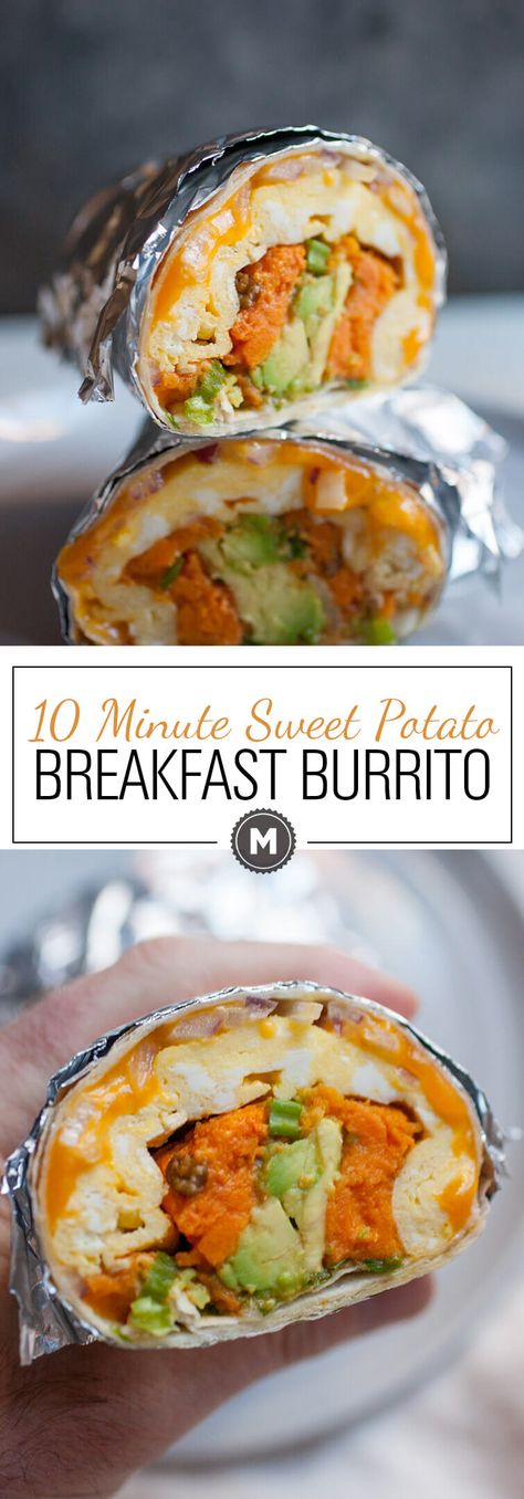 Sweet Potato Breakfast Burrito, Breakfast Burritos With Potatoes, University Recipes, Potato Breakfast Burrito, Easy Sweet Potato, Potato Breakfast, Breakfast Burritos Recipe, Breakfast Meals, Healthy Plan