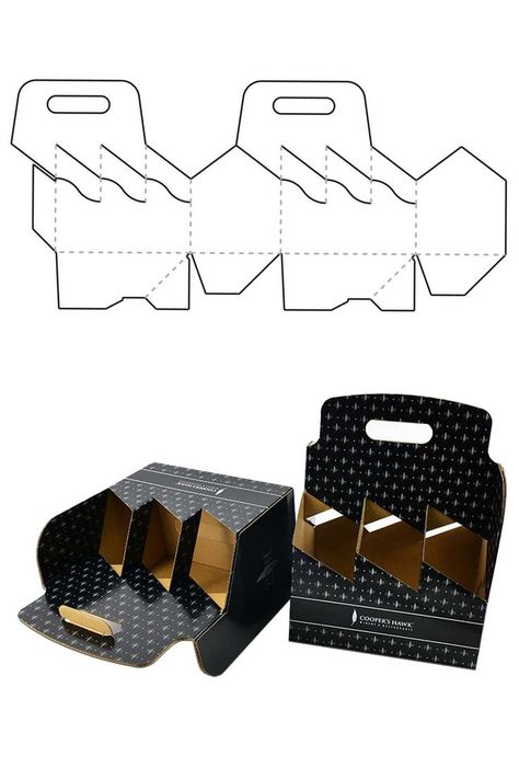 cardboard bottle carrier, 6 pack beer carrier box Beer Carrier, Corrugated Packaging, Craft Packaging, Soda Bottle, Bottle Box, Beer Packaging, Beer Design, Bottle Carrier, Cardboard Packaging