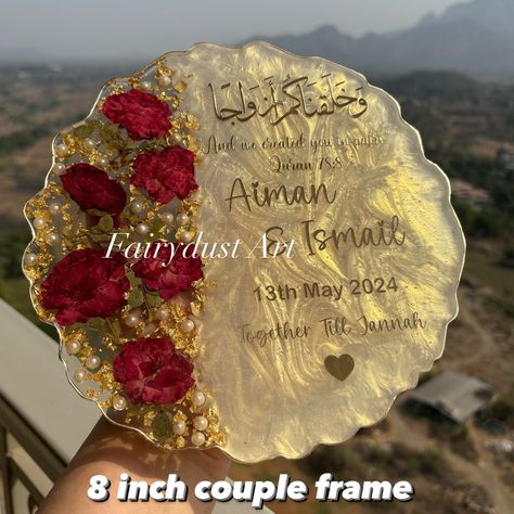 Couple frames are a trendy and aesthetic gift to decorate the room . Dm to order yours @fairydustart_16 . [ couple gift, couple gifts, anniversary gift, anniversary gifts, wedding gift, wedding gifts, anniversary gift] Decorate The Room, Aesthetic Gift, Gifts Anniversary, Couple Gift, Gifts Wedding, Gift Wedding, Resin Crafts, Resin Art, Couple Gifts